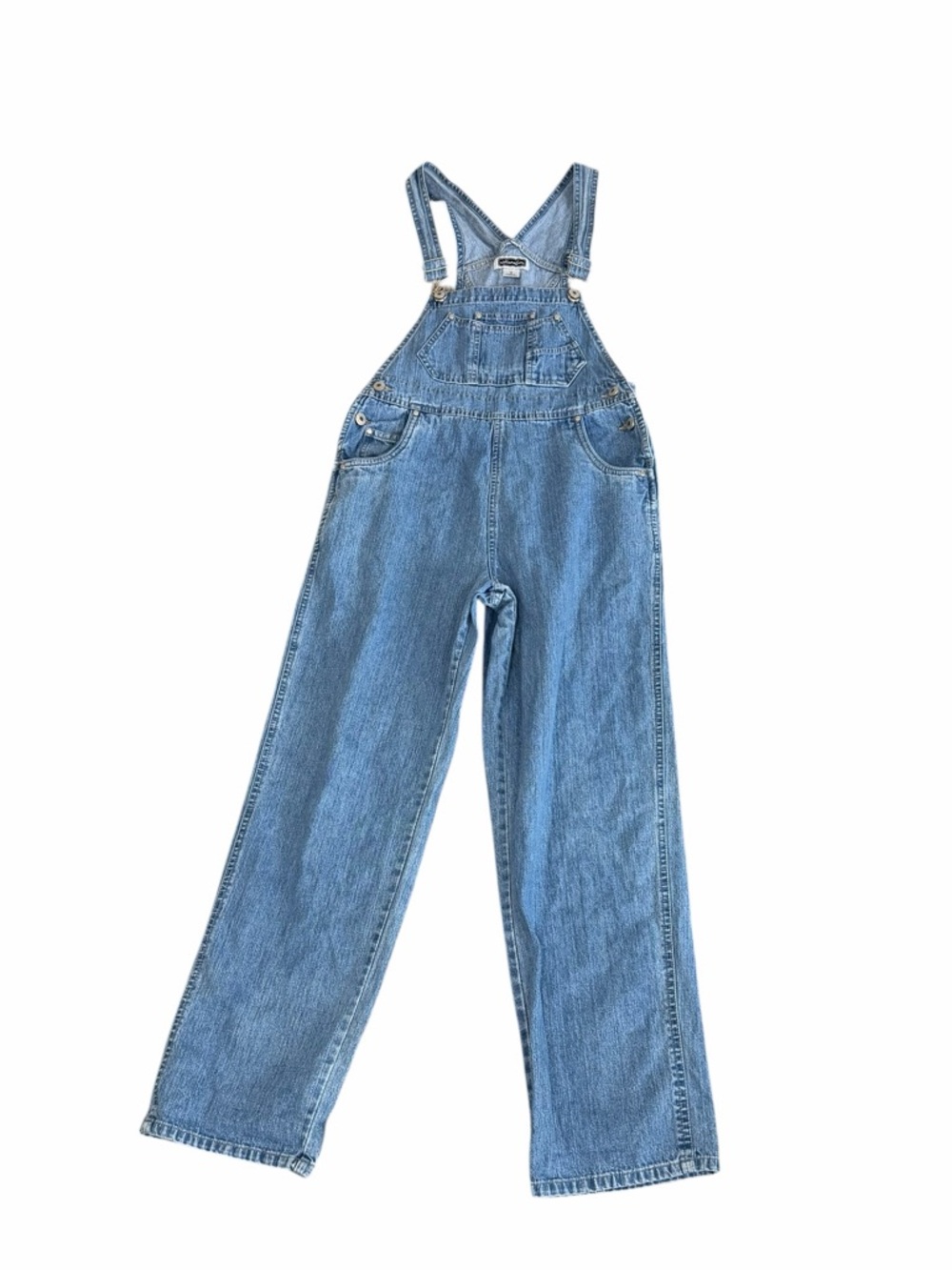 Vintage 90s XHILARATION Straight Leg Bib Overalls Light Wash WOMEN'S Small Y2K